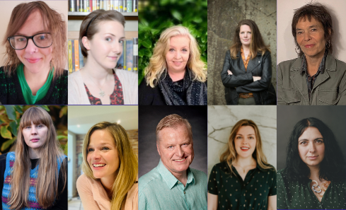 Some of the Debut Lab supported authors. Top row, left to right: Amy B Moreno, Aoife Lyall, Caron McKinley, Charlie Roy (image by Ryan McGoverne), Elissa Soave. Bottom row, left to right: Heather Darwent, Lauren Pope, Mark Wightman, Niamh Hargan, Rachelle Atalla. Images courtesy of Scottish Book Trust.