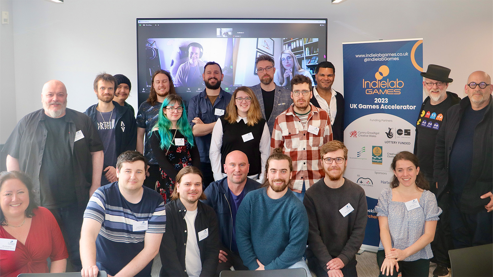 Representatives from the cohort of games companies who are part of the Accelerator programme