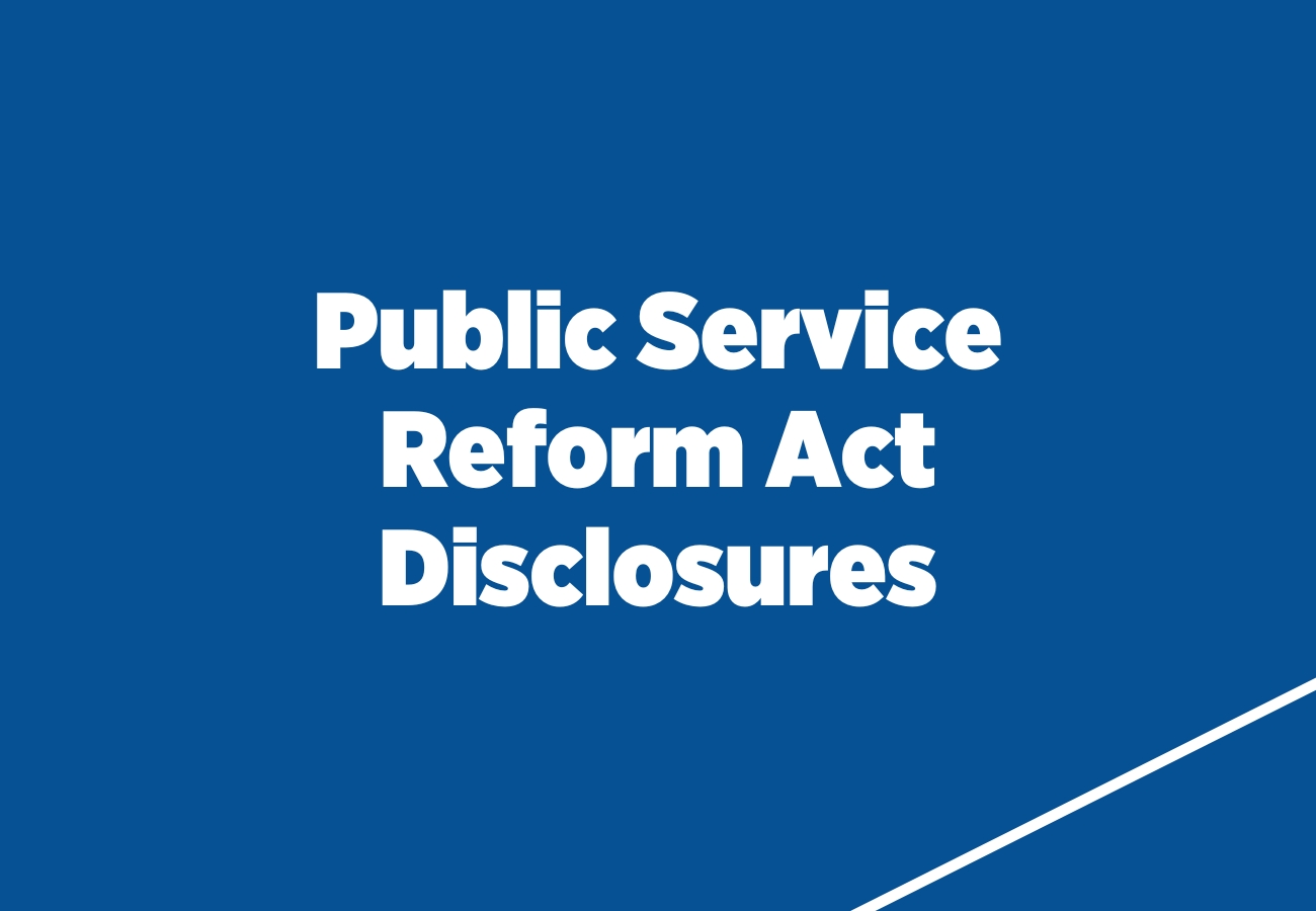 Public Service Reform Act Disclosures